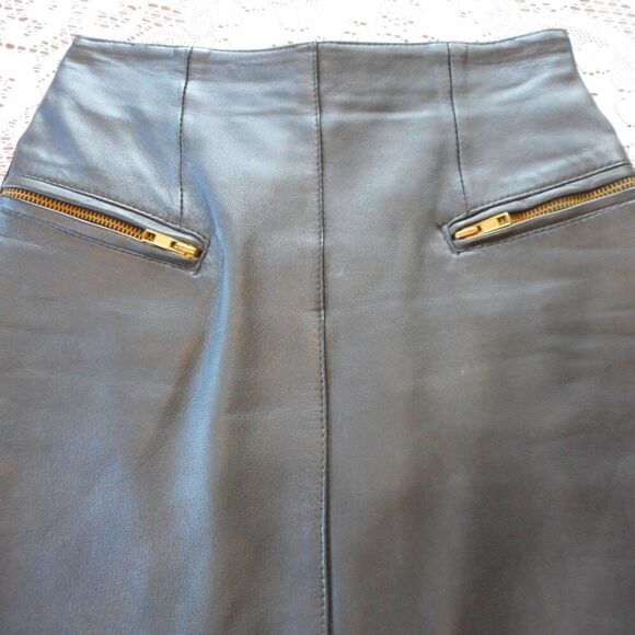 FABULOUS MOTO SKIRT & JACKET SET, Black Leather - Picture 11 of 14